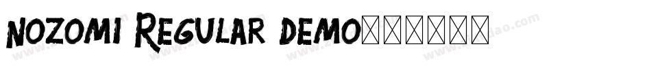Nozomi Regular Demo字体转换